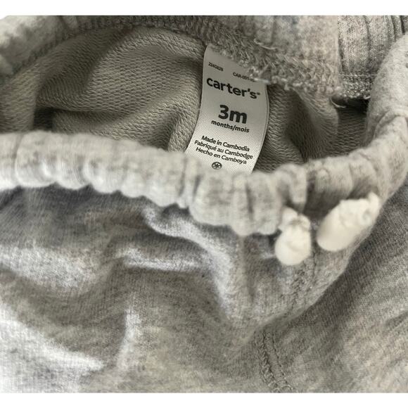 Carters Bundle Set of 2 Boys Gray Camo Camouflage Sweat Shorts Size 3 Months - Picture 3 of 7